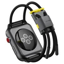 Baseus Let`s Go viedpulksteņa siksniņa priekš Apple Watch 3/4/5/6/SE (38/40 mm) | neilons | pelēka/dzeltena