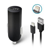 Forever M02 auto lādētājs | 5W | USB-A, Lightning | ar Lightning vadu komplektā | melns