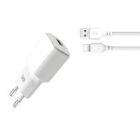 XO L73 tīkla lādētājs | 12W | USB-C | USB-C vads komplektā | balts