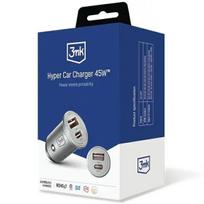 3MK HyperCar Charger 45W automašīnas lādētājs | 45W | USB-A, USB-C | melns