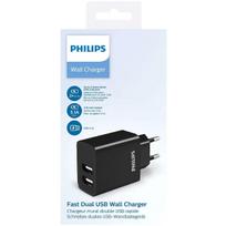 Philips DLP2610 tīkla lādētājs | 2 X USB | melns
