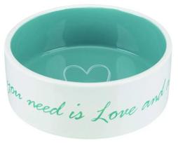 Bļoda dzīvniekiem, keramika : Trixie Pets Home bowl, ceramic, 0.8 l|ø 16 cm, cream|petrol