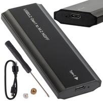 Fusion M2 uz USB-C M-key SSD diska adapteris, melns