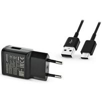 Samsung EP-TA200EBE tīkla lādētājs | 15W | USB-A, USB-C | ar USB-A uz USB-C vadu komplektā | melns (OEM)