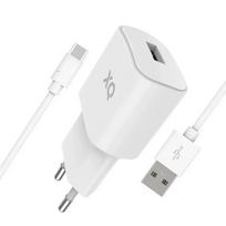 XQISIT Charger tīkla lādētājs | 12W | USB-A, USB-C | ar USB-A uz USB-C vadu komplektā | balts