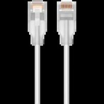 Ubiquiti UACC-Cable-Patch-EL-0.15M-W-24 Nano-thin patch cable with 2.5GbE and PoE++ support designed to show Etherlighting™ effects, Translucent booted RJ45 for optimal Etherlighting™ brightness, Outer diameter 2.5 mm