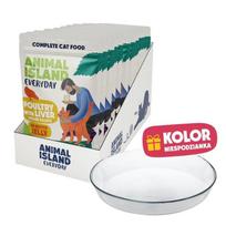 ANIMAL ISLAND Everyday Poultry with liver in jelly Box - wet cat food - 12x85g + free plate