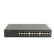 PNI SW024 24-Port 10/100Mbps Switch, VLAN Support, 48Gbps Bandwidth, Metal Enclosure, Black