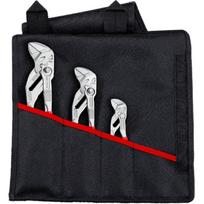 KNIPEX Pliers Wrench Set, 3-piece, red pliers set, in folding case