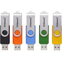 Intenso Office Line Multipack 16GB (5 USB-A 3.2 USB sticks in yellow, green, black, blue + orange)