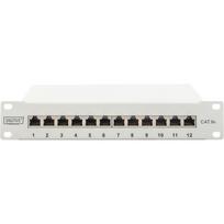 Digitus 10" patch panel DN-91612S-EA-G, 12-port, Cat.6a (gray, 1U, rack mount, shielded)