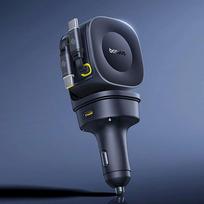 Baseus PrimeTrip VR2 Max Car Charger 60W with retractable USB-C cables / black