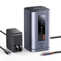 Baseus Spacemate RD1 11-in-1 USB-C Docking Station 2xHDMI 4K@60Hz | 2xDP 4K@60Hz | 2xUSB-A 10Gb/s | USB-C 10Gb/s | RJ45 | USB-A 480Mb/s | USB-C PD | 3.5mm mini jack / grey