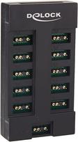 DeLOCK RGB Hub for ARGB LEDs with 10 ports (black)