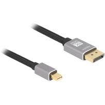 DeLOCK cable Mini DisplayPort > DisplayPort 1.4, 8K with HDR black/grey, 3 meters