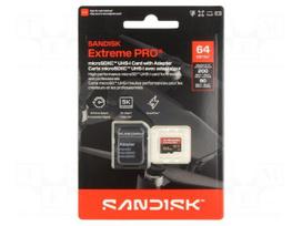Memory card | microSDXC | 64GB | UHS I U3 V30 | R: 200MB/s | W: 90MB/s