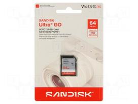 Memory card | SDXC | 64GB | Ultra | UHS I U1 V10 | R: 140MB/s | -25÷85°C