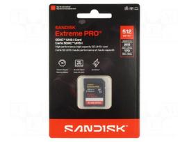 Memory card | SDXC | 512GB | Extreme Pro | UHS I U3 V30 | R: 250MB/s