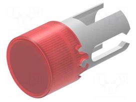 Lamp lens | 19 | red | plastic | Ø7.3mm