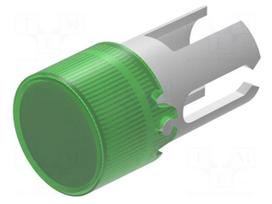Lamp lens | 19 | green | plastic | Ø7.3mm
