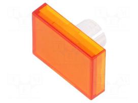Actuator lens | 22mm | 61 | orange,transparent | plastic | Dim: 18x24mm