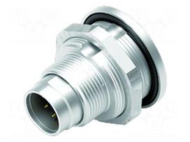 Connector: M9 | socket | male | Plating: gold-plated | 125V | 1A | IP67