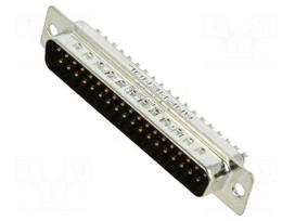 Connector: D-Sub | PIN: 37 | plug | male | straight | soldering | 5A | black