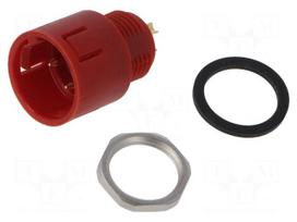 Connector: circular | 720 | 250V | 7A | PIN: 3 | socket | male | soldering