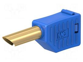 Laboratory connector: 4mm banana | plug | 19A | 30VAC | 60VDC | blue