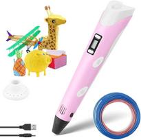 Fusion 3D printing pen for creating figures from PLA | ABS material (Ø 1.75mm) pink (bojāts iepakojums)