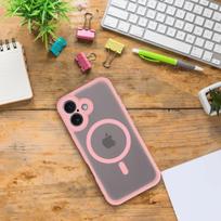 Fusion MagSafe Matt silikona maciņš telefonam iPhone 15 Pro rozā
