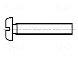 Screw | M3x6 | Head: cheese head | slotted | 0.8mm | steel | zinc | DIN 85A