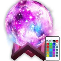 LED apšvietimas // Šviestuvai iš naujų pristatymų // Lampka lampa nocna księżyc świecący 3d moon rgb pilot led light moonlight