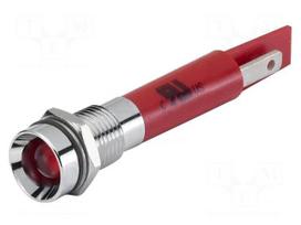 Indicator: LED | prominent | green | 24VDC | Ø8mm | 17 | connectors | 32mcd