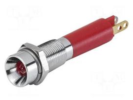 Indicator: LED | recessed | red | 24VDC | 24VAC | Ø6mm | 17 | connectors