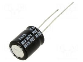 Capacitor: electrolytic | THT | 150uF | 63VDC | Ø10x13mm | ±20% | REF