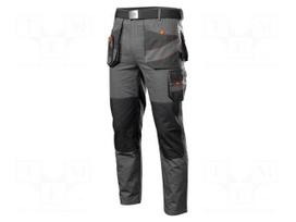 Dungarees | Size: XXL | grey | slim | 260g/m2