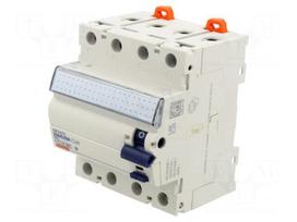 RCD breaker | Inom: 25A | Ires: 30mA | Poles: 4 | 400VAC | IP40 | 1÷35mm2