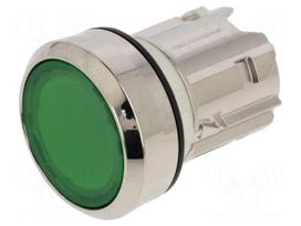 Switch: push-button | 22mm | Stabl.pos: 1 | green | IP66,IP67,IP69K