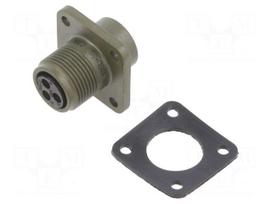 Connector: circular | socket | PIN: 3 | female | soldering | MS/DS | 13A