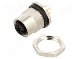 Connector: M12 | socket | PIN: 4 | female | 250V | straight | IP67,IP68