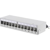 Digitus Modular Desktop Patch Panel, 12-Port (light gray, for Keystone modules, with labeling field)