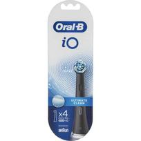 Oral-B iO Ultimate Cleansing 4 Pack (Black, Superior Plaque Removal)
