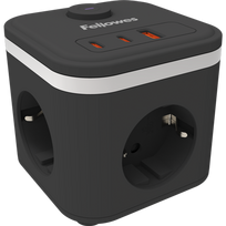 Extension cord Fellowes Power Cube Black 2m