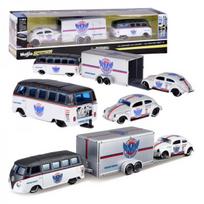 Licencijuoti metaliniai automobiliai 1:64 „Volkswagen Van Samba“ ir „VW Beetle ZA5968“