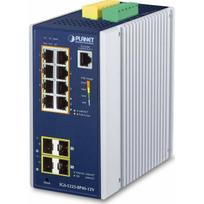 Planet PLANET pramoninis 8 prievadų GE PoE+ 2*1G SFP+ 2*2,5G SFP - 8 prievadų valdomas L2+ gigabitinis Ethernet (10/100/1000) su PoE, aliuminis, Blue | IGS-5225-8P4S-12V | 4711605286350