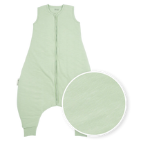 Meyco Baby kūdikio miegmaišis su kojytėmis Slub Soft Green – TOG 2.0