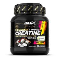 Black Line Creatine Creapure® 2500mg Chewable Tabs Zero Sugar Kramtomos pastilės 60 kapsulių