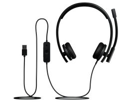 Logitech H570e Stereo MS Teams Laidinės ausinės USB-A, Juoda