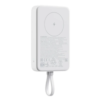 Xiaomi 33W Magnetic Išorinė baterija (Power Bank) 10000mAh, integruotas kabelis, Balta